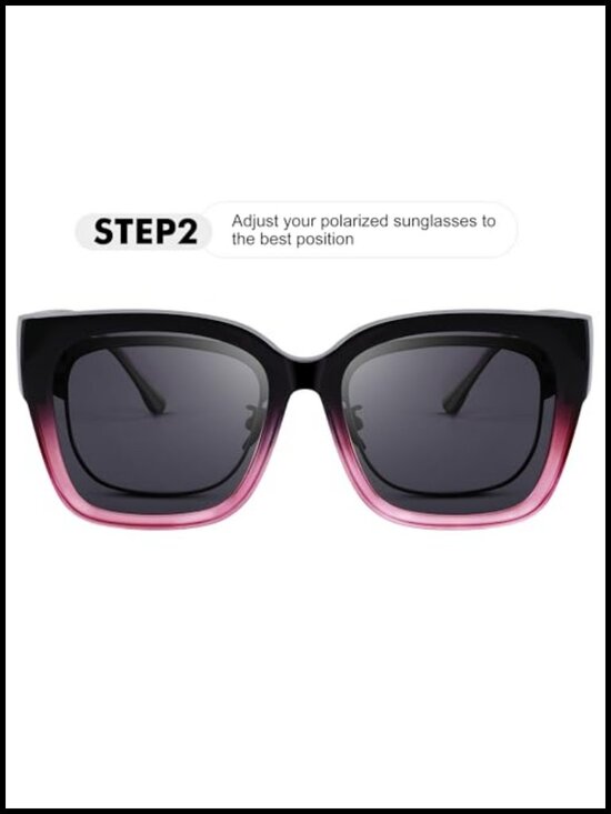 Fit Over Glasses Polarized Sunglasses 2 Pack UV Protection Wrap Around Shades main image 5